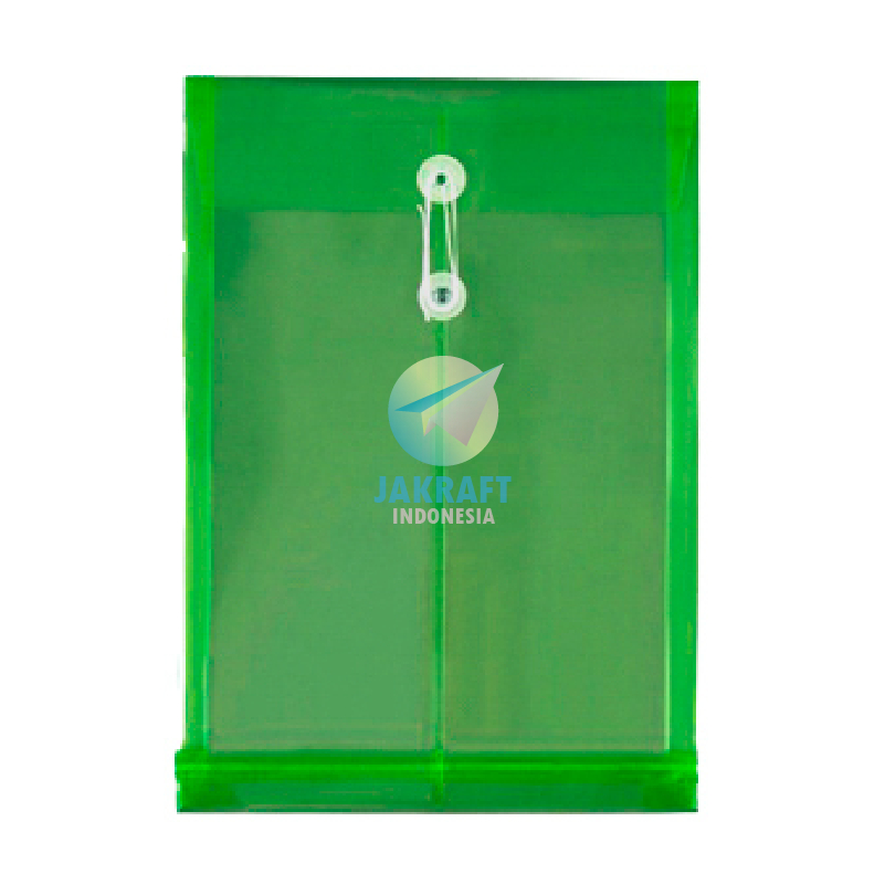

(12 Pcs) Map Amplop Tali Plastik 310 F4 FC Folio FOLDER ONE Hijau Green Clear Bening Transparan