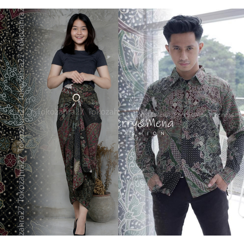 Kemeja Lengan Panjang Batik Kondangan MOTIF LILING &amp; DAUN  by tokozahra27