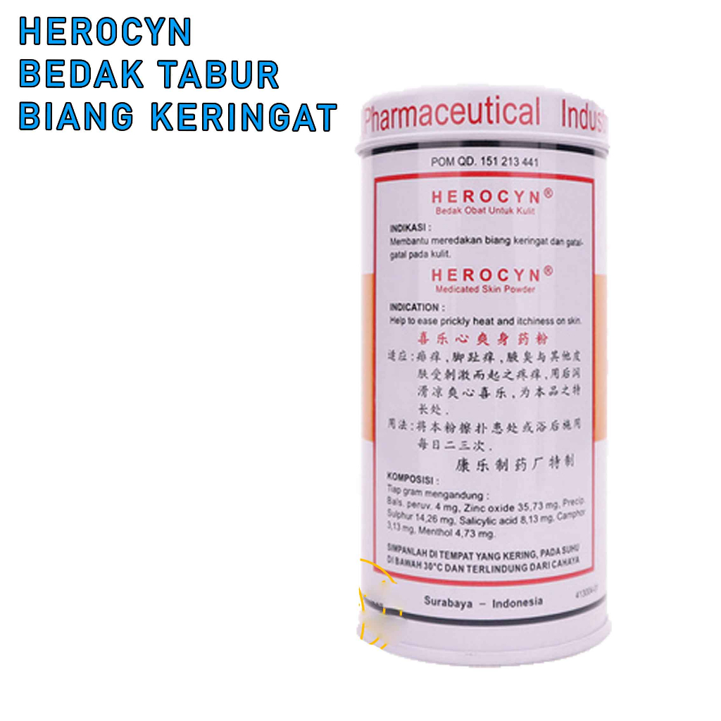 Bedak Tabur * Herocyn Dewasa * Bedak Kulit Gatal * Bedak Biang Keringet 85gr