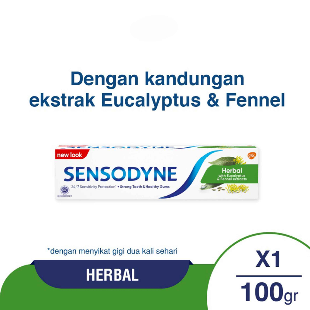 Pasta Gigi Herbal * Sensodyne * Eucalyptus &amp; Fennel * 100gr