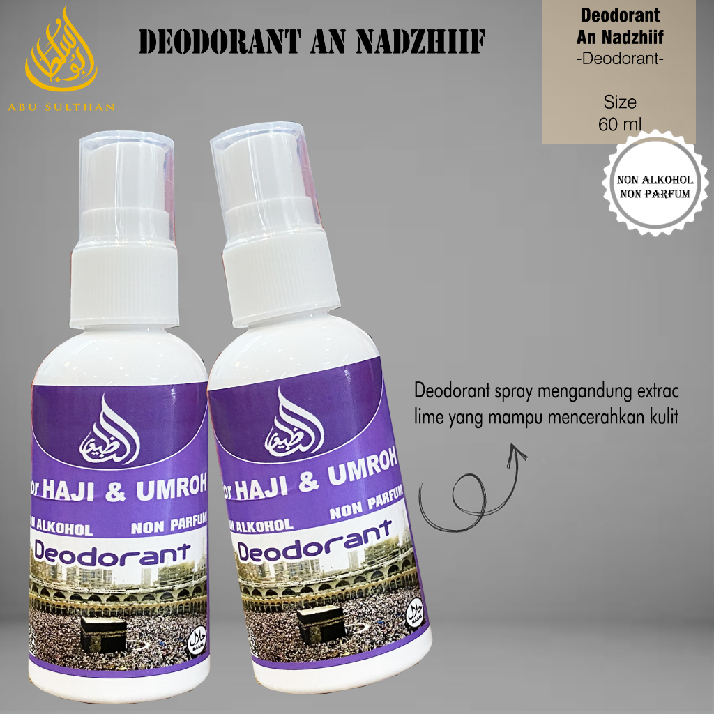 Deodorant Spray An Nadzhiif Grosir 60 ML Herbal Natural Perlengkapan Mandi Haji Umroh