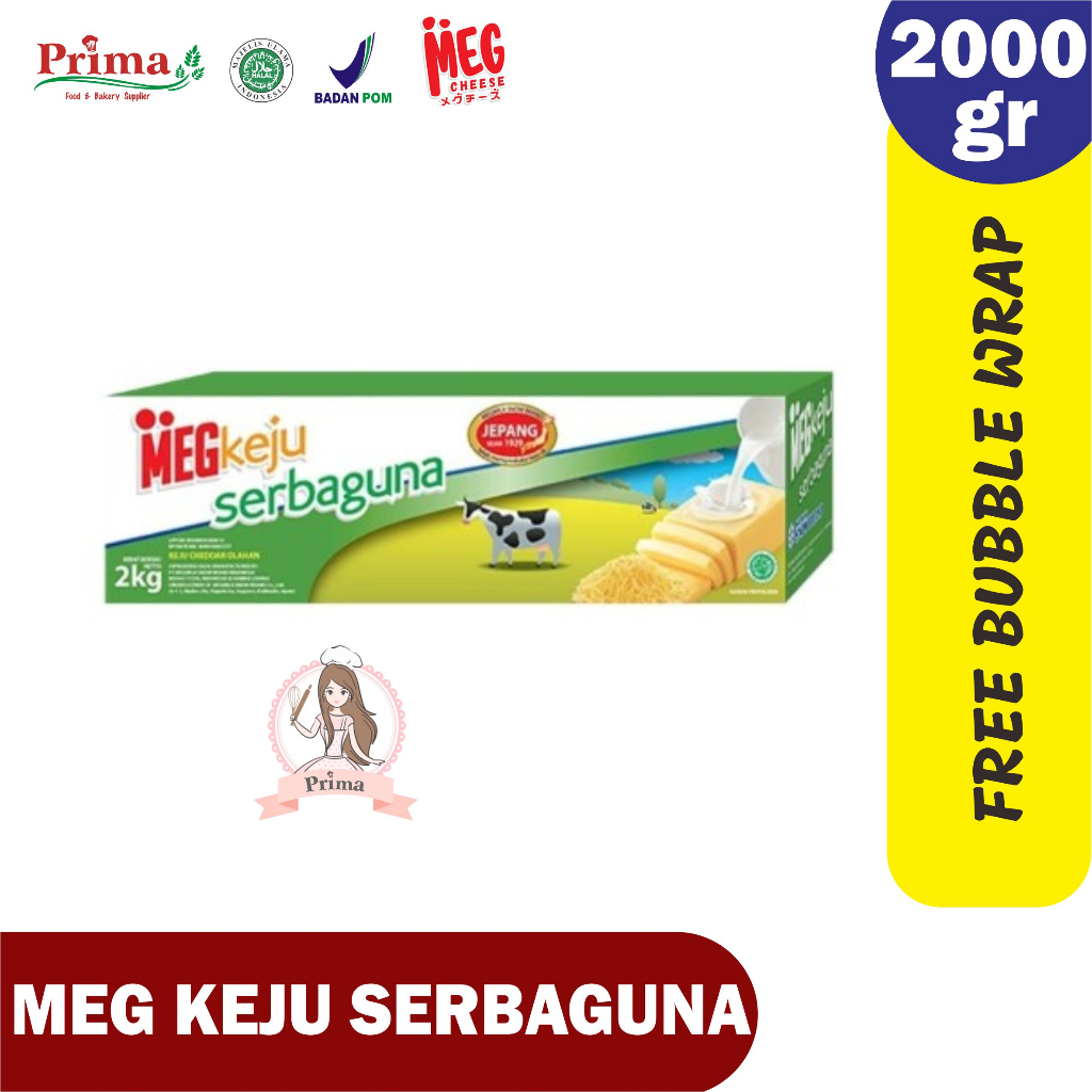 

Keju serbaguna - Meg cheddar serbaguna 2kg