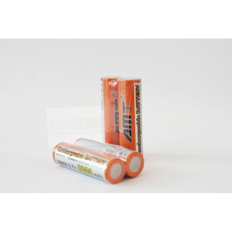 Baterai 18650 AMT 3.7V 8800 MAH RECHARGEABLE