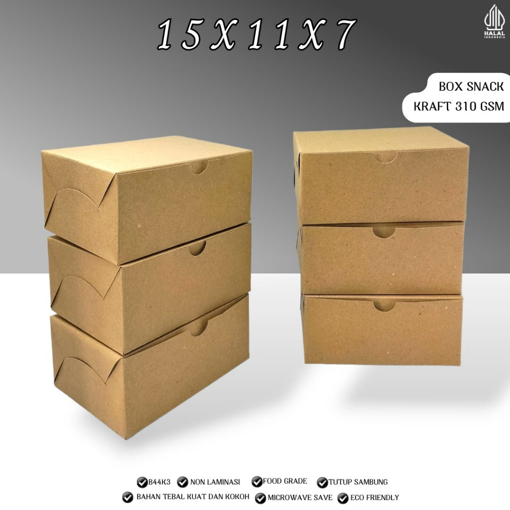 Box Snack 15x11 / Dus Snack Kue Makanan / Snack Box / B44K3