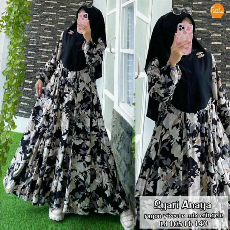 Baju gamis syar'i anaya by fatiha