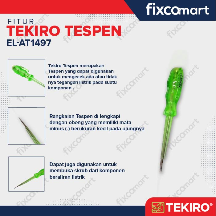 Tekiro Tespen AC / Obeng Tespen / Test Pen