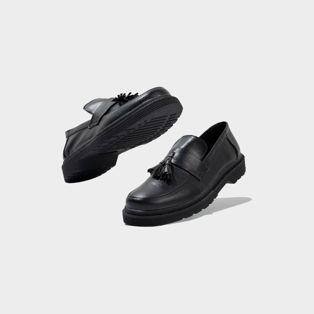 Xcloud x Satmata Sepatu Formal SlipOn Casual Pria NARUNA Black