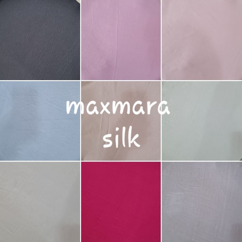 Kain Maxmara Silk Premium Polos Kain Satin Maxmara