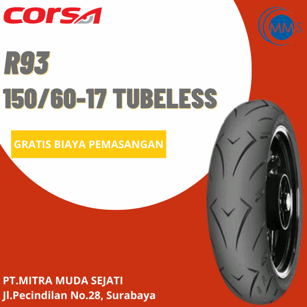 BAN MOTOR CORSA R93 150/60-17 TUBELESS