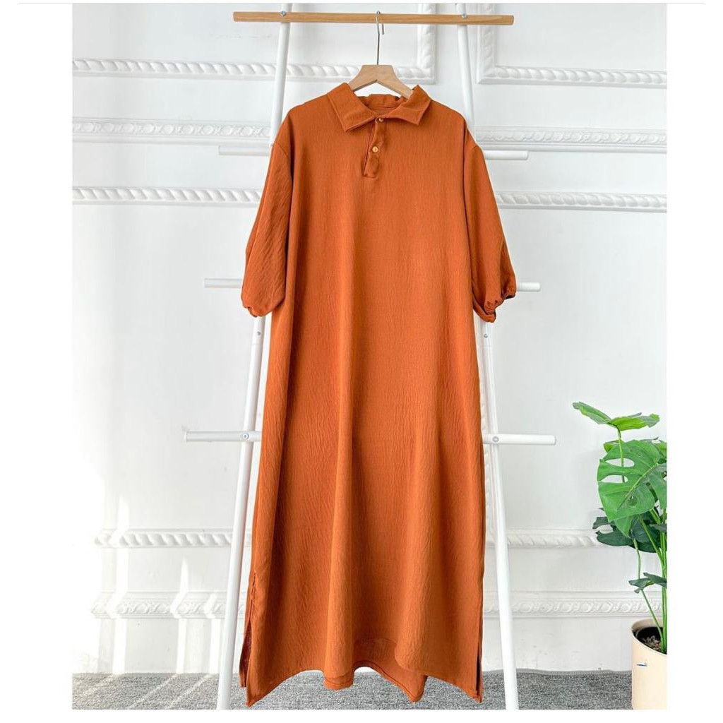 MORELA MIDI DRESS CRINCLE // LONG TUNIK CRINCLE WANITA