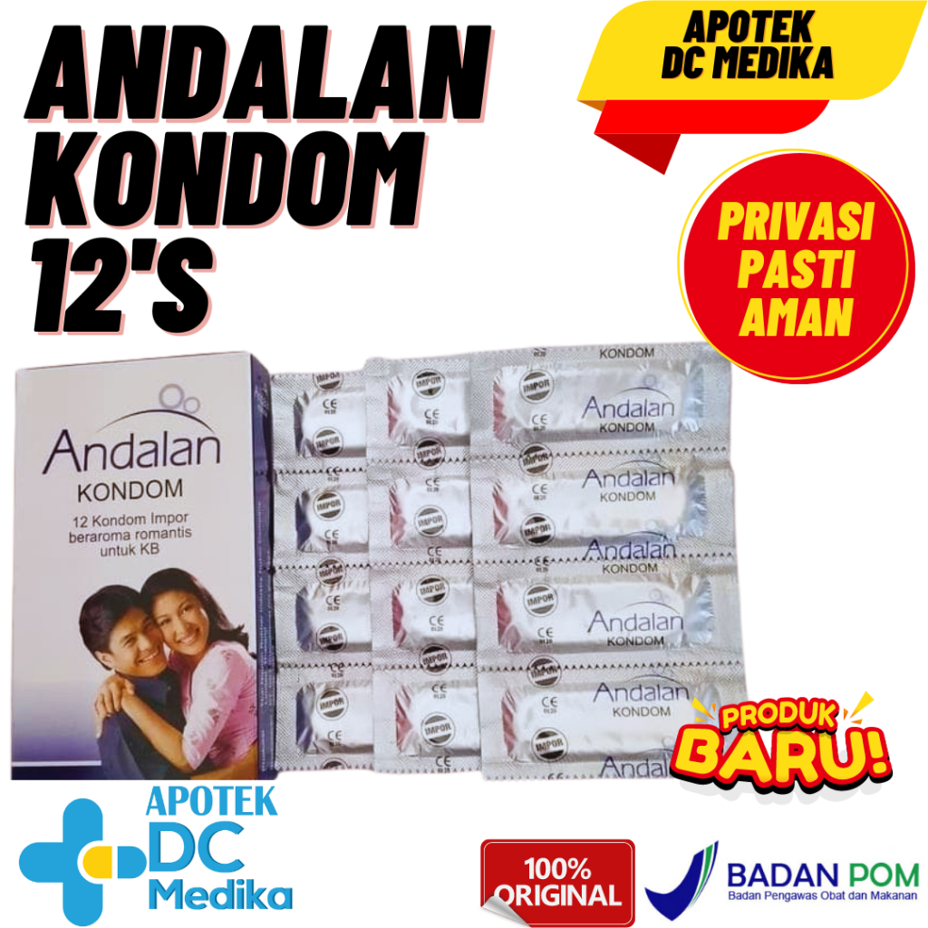 ANDALAN KONDOM 12'S / ISI 12 / TERMURAH / PRIVASI 1000% AMAN / KONTRASEPSI / 12 PCS