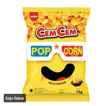 CemCem Popcorn  Keju Bakar 75gr - Snack Cem Cem Popcorn