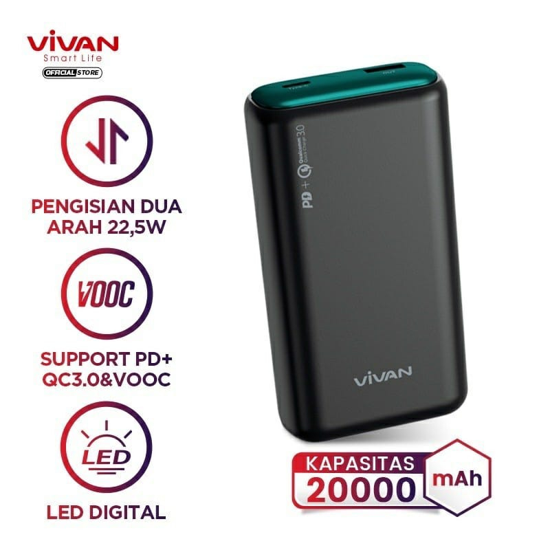 Powerbank Vivan VPB-X10/VPB-C20/VPB-W20/VPB-B20/VPB-W11/VPB-M10