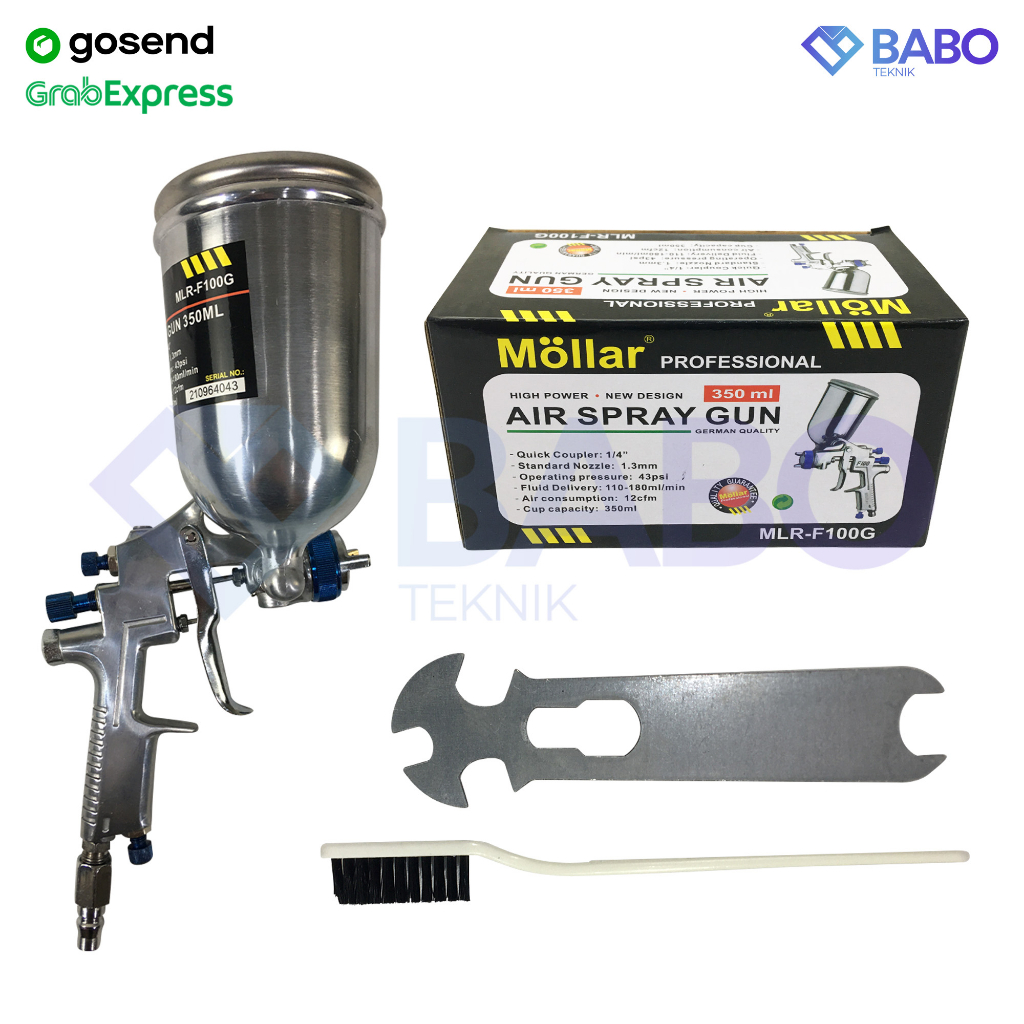 Mollar F100 Tabung Atas Spray Gun Spet Cat SparyGun cet 350ml