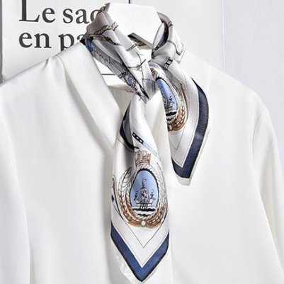 Syal Wanita Sutra Soft Scarf 70×70 Leher Fashion Import  Korea Stye Premium Scarf Tas Aksesoris Sederhana Pencetakan Selendang Kebaya