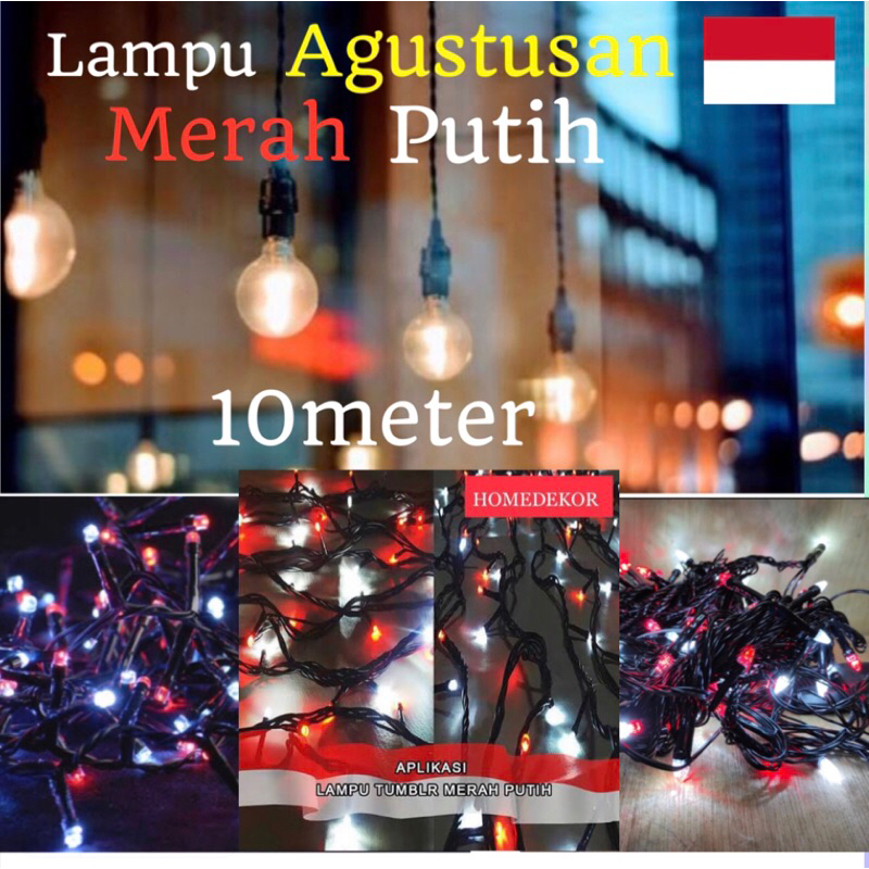 lampu led tumbler merah putih/lampu agustusan merah putih