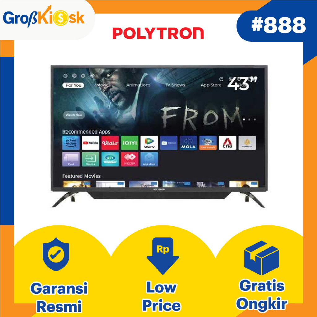 LED TV 43 INCH SMART TV POLYTRON FULL HD PLD-43CV1569 / PLD 43CV1569