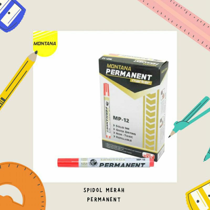 

SPIDOL HONGYUN PERMANENT MARKER ALAT TULIS SEPIDOL MERAH