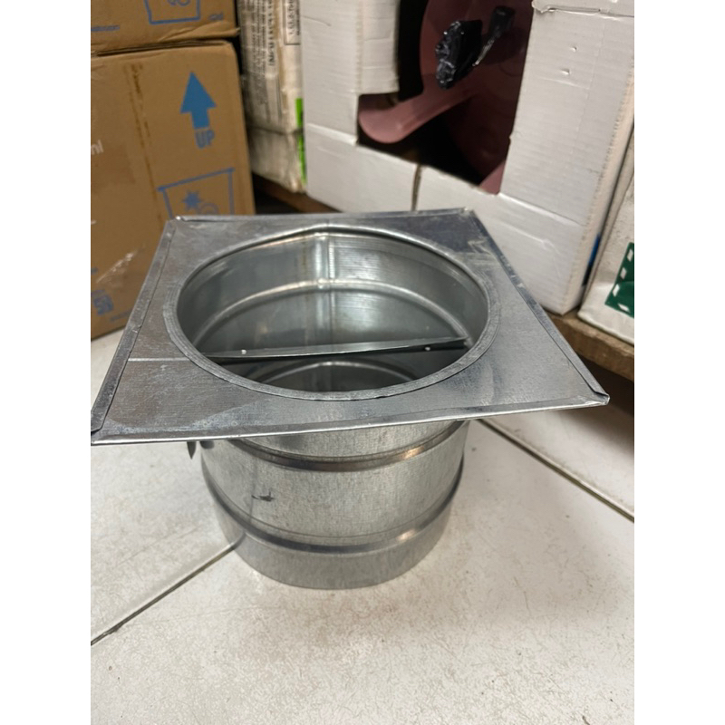 Spigot damper ducting AC 6 inch