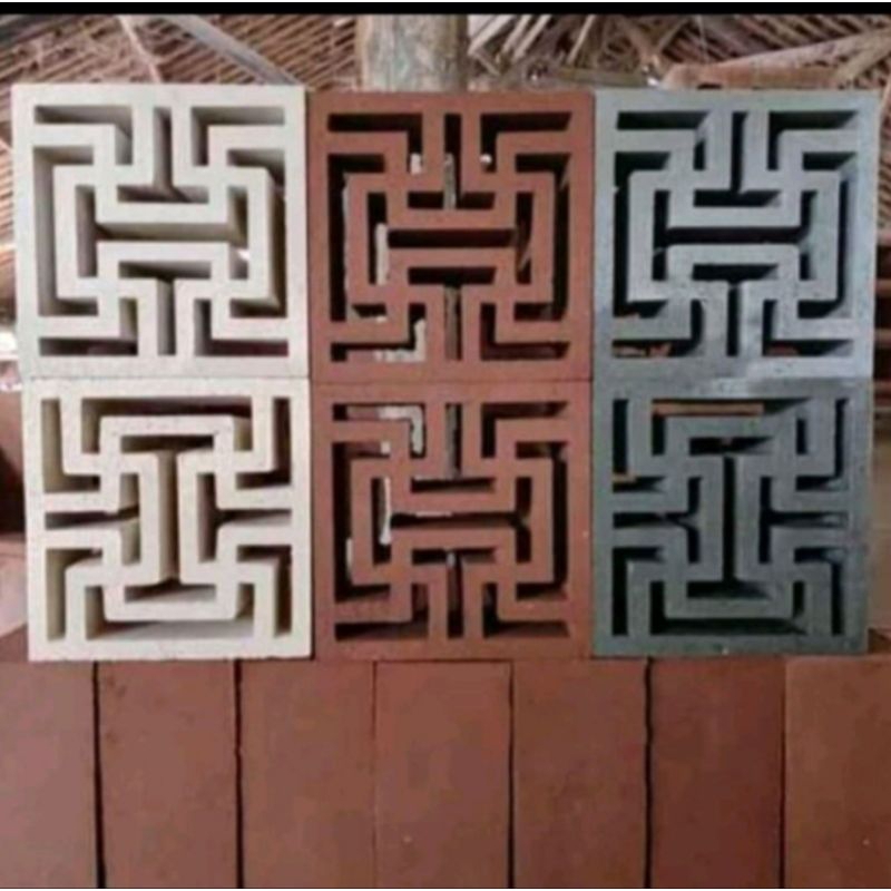 Roster beton/loster minimalis motif Labirin 3varian