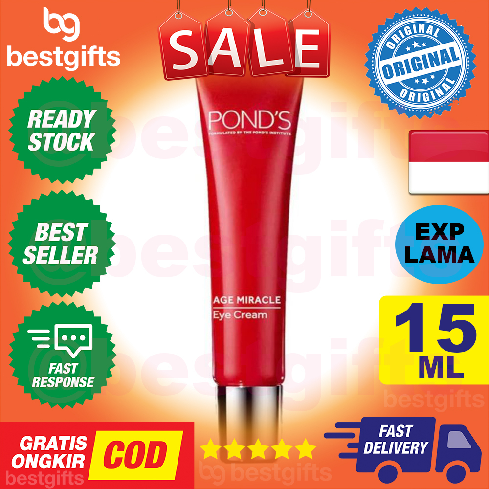 POND'S PONDS AGE MIRACLE YOUTHFUL GLOW EYE CREAM ANTI AGING + GLOWING WITH RETINOL, NIACINAMIDE &amp; PREBIOTICP - 15 ML