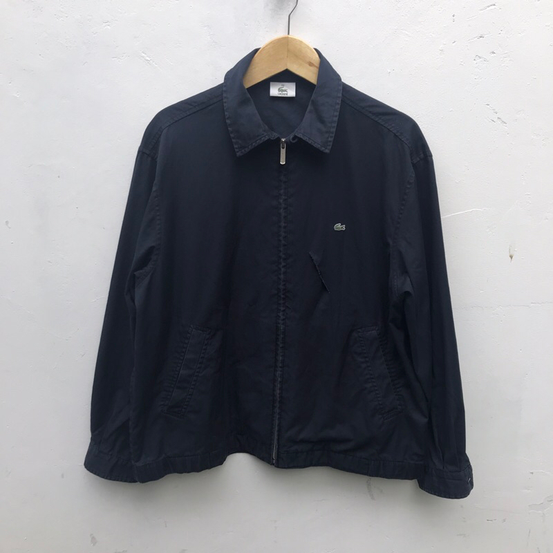 Jaket LACOSTE Kerah Lengan Panjang Preloved