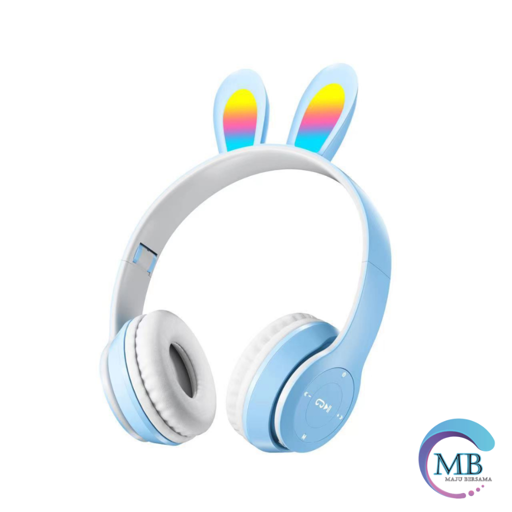 P47R CAT EARS HEADSET headphone Hf bando telinga kucing LED BANDO BLUETOOTH wireles RGB GAME HEADSET G-P47R LED WIRELESS super BASS MB8072