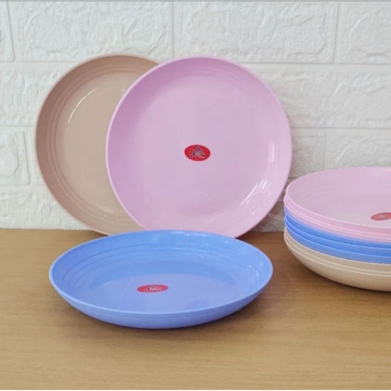 [ alexish DEBORAH ]Piring Makan Plastik | Piring Saji Bulat | Piring Bulat Ceper