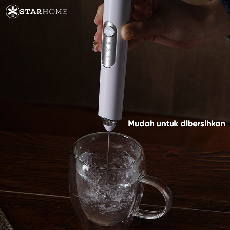 Hand Mixer Mini Elektrik Egg Beater Kocokan Telur Wireless Tanpa Kabel Pembuih Kopi Susu Whisker Coffee Foamer