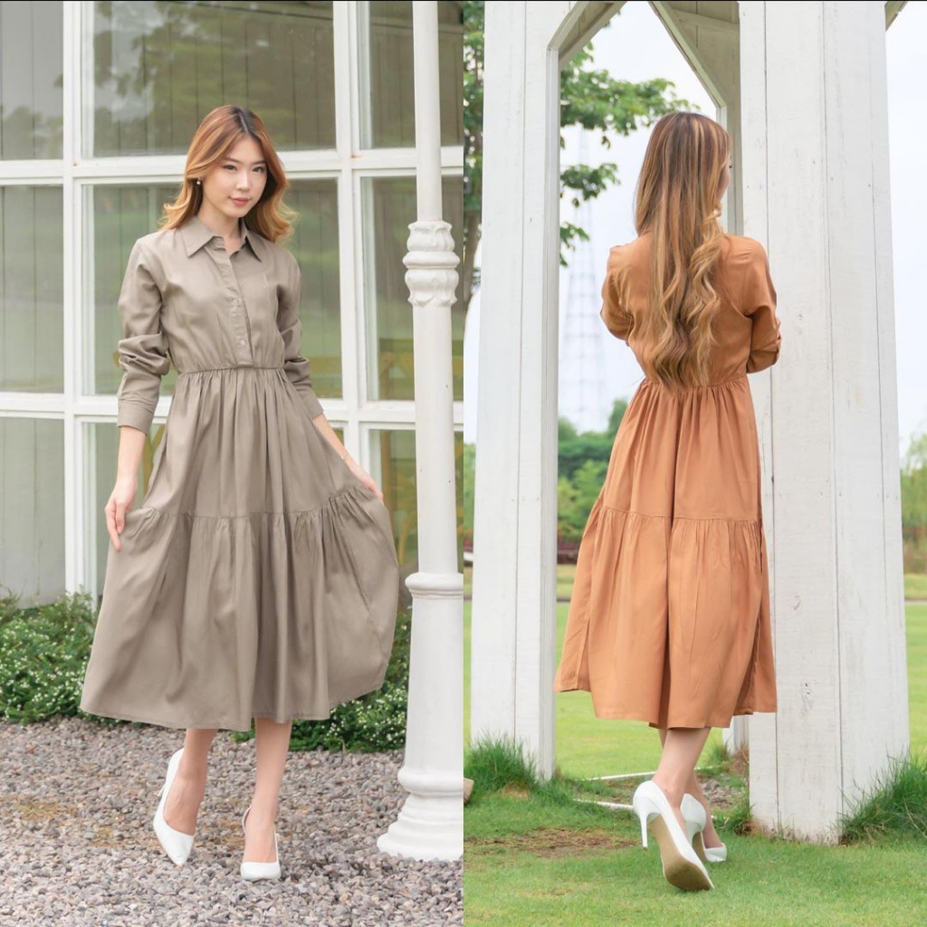 AIME DRESS KOREA - LONGDRESS BUSUI FRIENDLY - DRESS PESTA WANITA MEWAH - WEDDING DRESS - CASUAL DRESS - HAMPERS / KADO ULTAH CEWEK