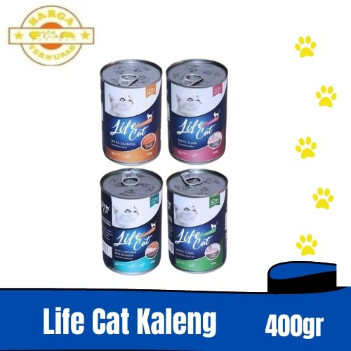 Life Cat Kaleng Kitten Tuna 400gr  Makanan Kucing Basah Life Cat