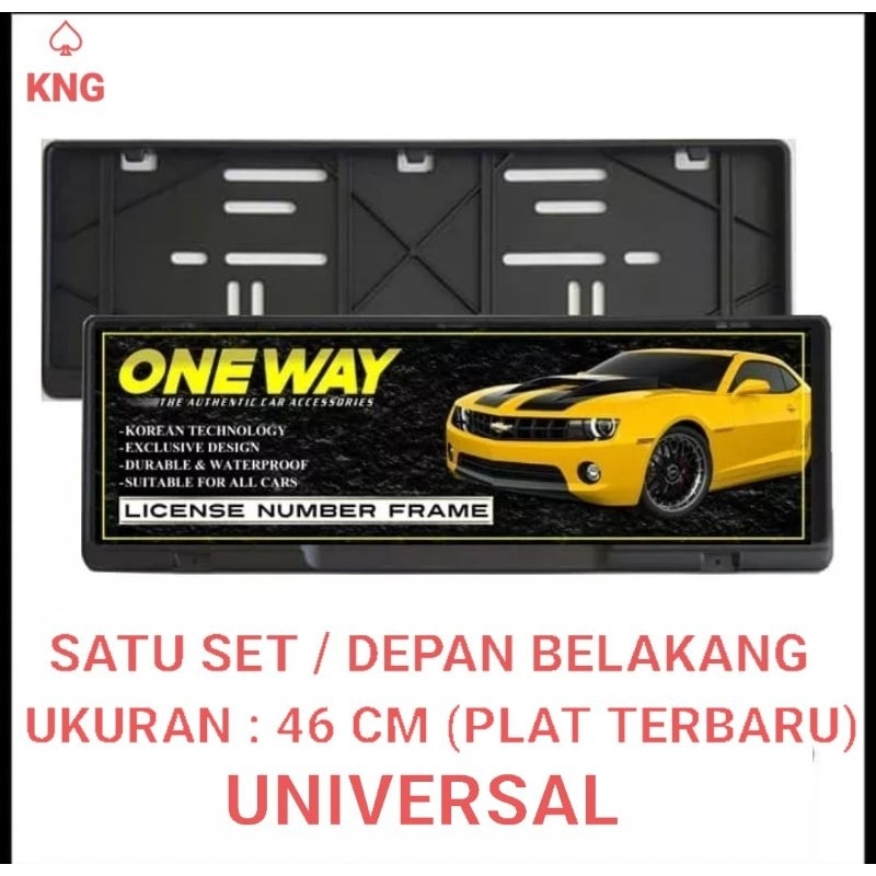 Cover Dudukan Plat Nomor Mobil One Way Terbaru - Frame Plat Kendaraan Bahan Tebal Kokoh