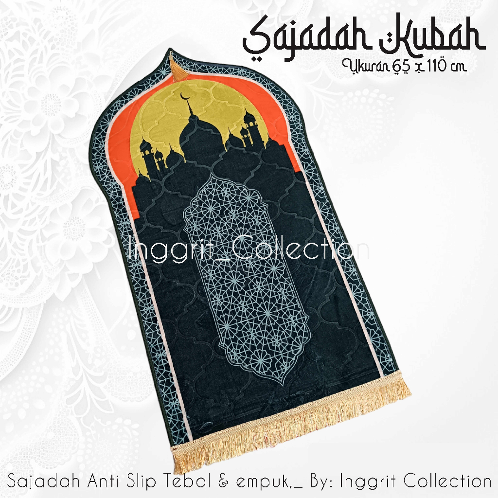 Sajadah Kubah Tebal Terbaru Premium Motif Marmer Kabah sejadah Turki anti slip