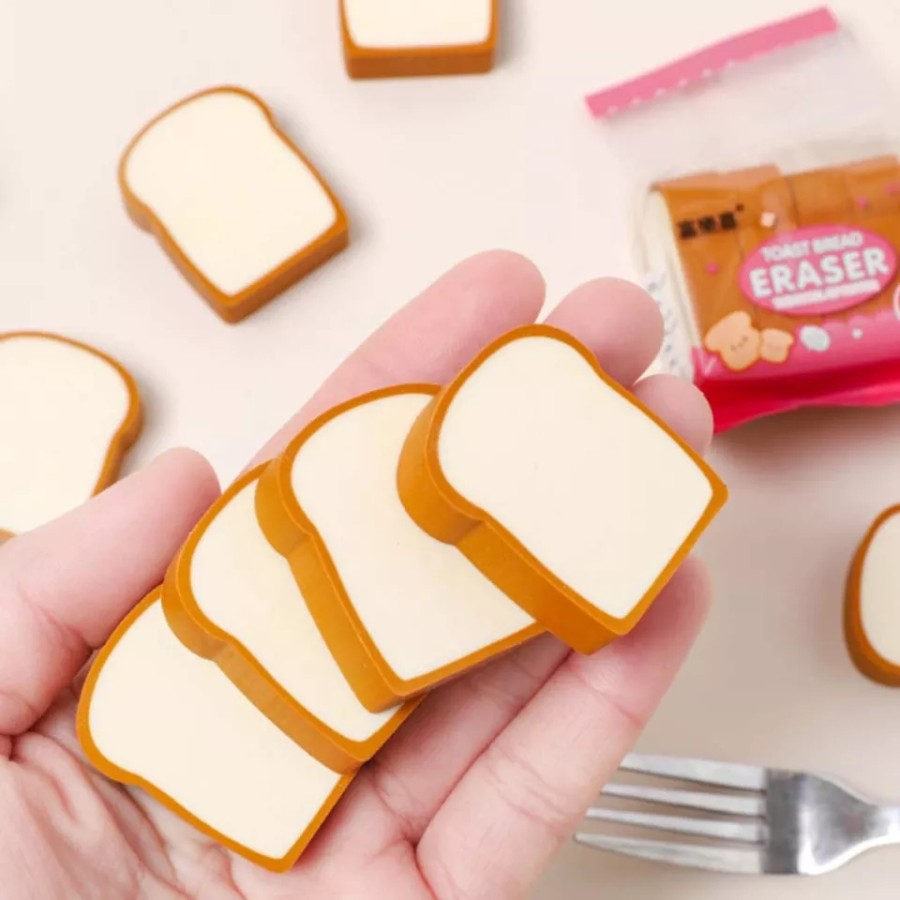 PENGHAPUS BENTUK ROTI TAWAR ERASER RUBBER BENTUK MAKANAN CUTE BREAD ERASER PENGHAPUS UNIK LUCU UNTUK KADO