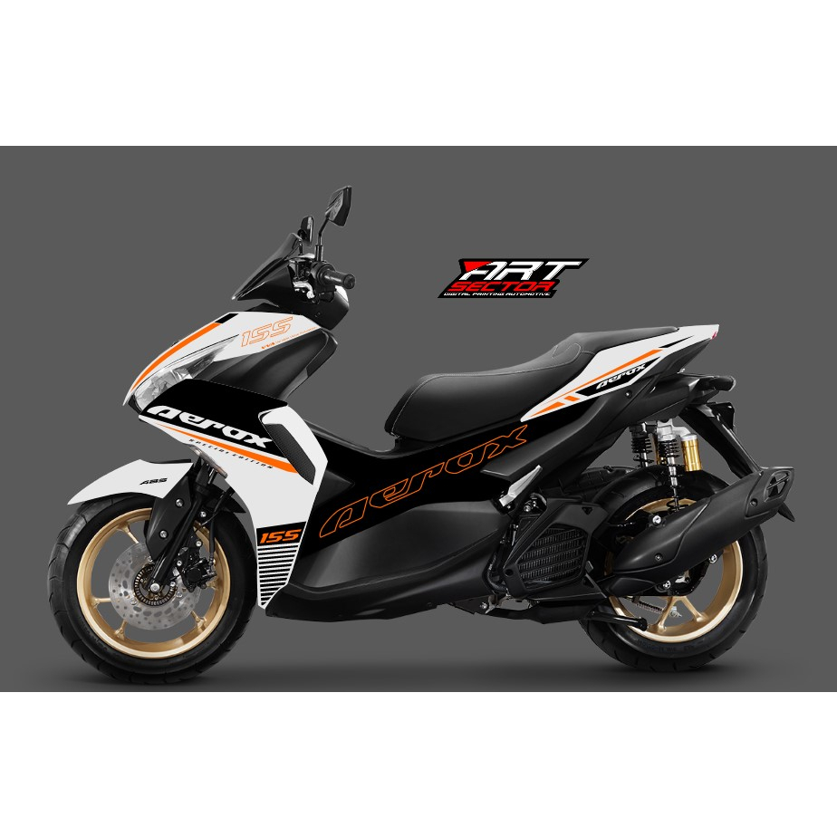 STICKER STRIPING TRANSPARAN AEROX  NEW CONNECTED 2022 NEW LINE