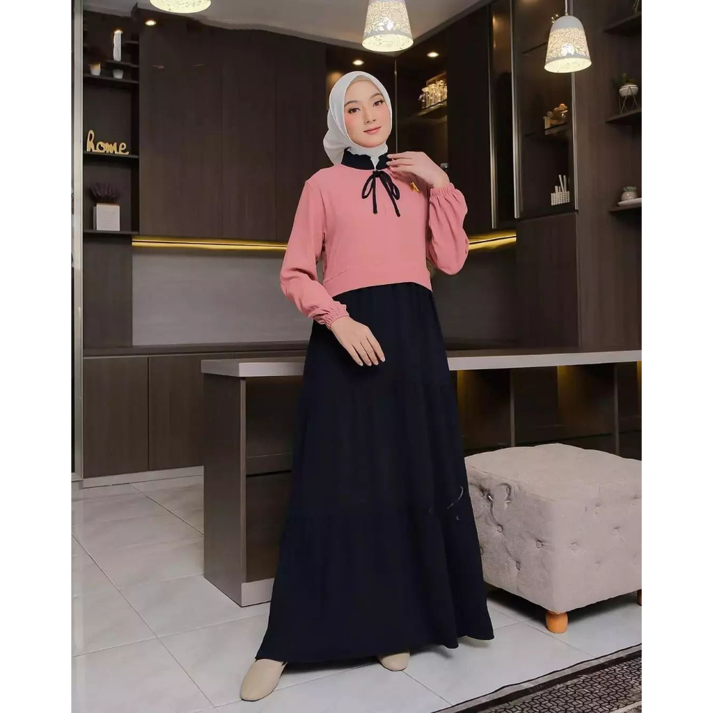 Nazwa deress gamis polos terbaru gamis busui ziper depan busui