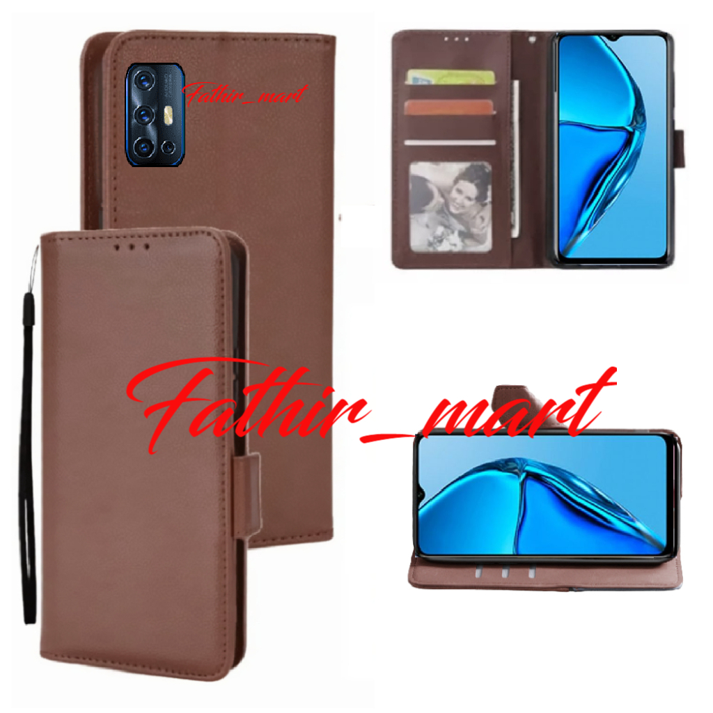 Case Dompet Hp VIVO V19 Case Leather Flipcase Cover Kulit Casing Dompet