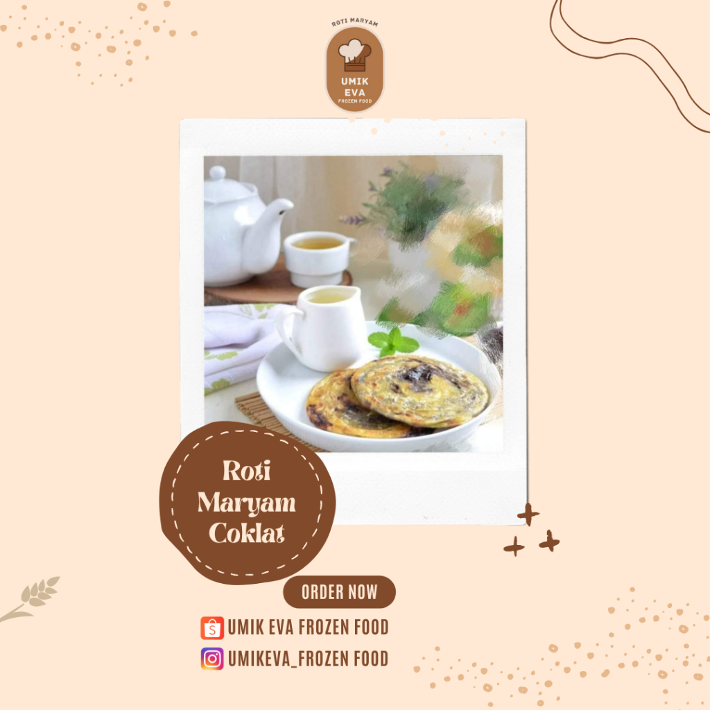 

ROTI MARYAM COKLAT ISI 10 PCS / ROTI CANAI / ROTI KONDE / ROTI CANE