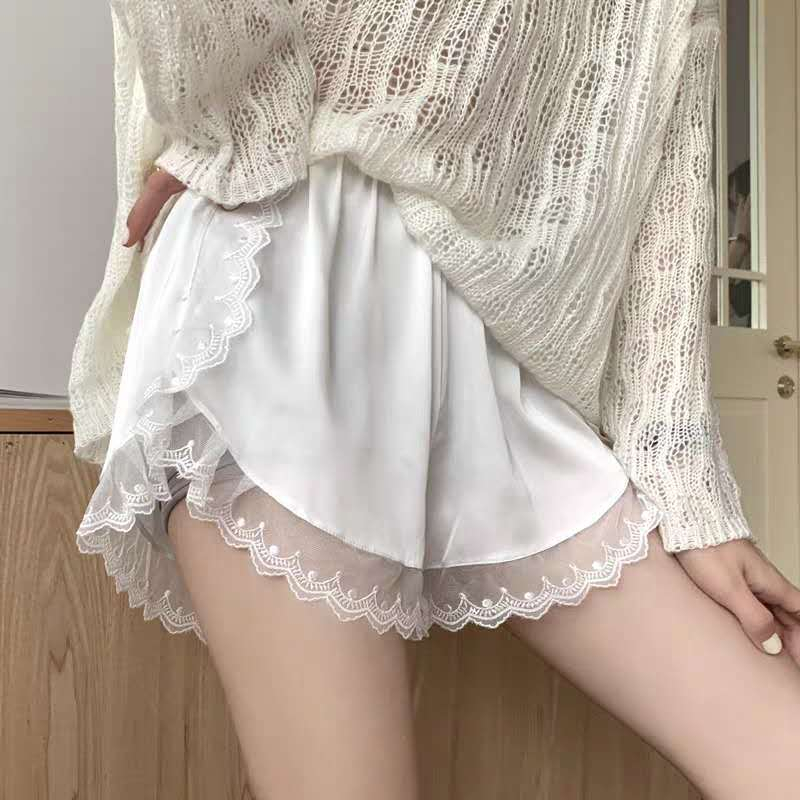 Celana Pendek Korea Wanita Manis Lembut Lace Cute Santai Celana Tidur Hot Pants Short Pants Jumbo CLN-025