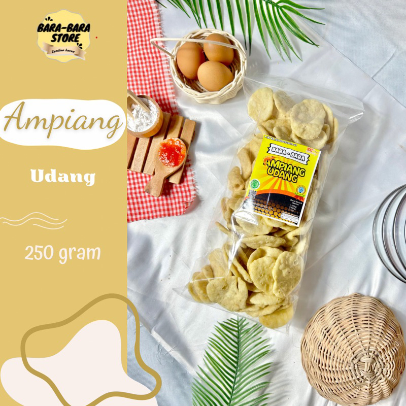 

Ampiang udang /kritek Bangka/ snack kurau/cemilan instan kemasan 250gram