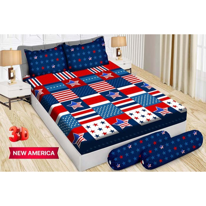 3in1 Sprei Bonita Disperse 3D King 180x200 160x200 120x200 100x200 Motif America, Lion in Love, Swee
