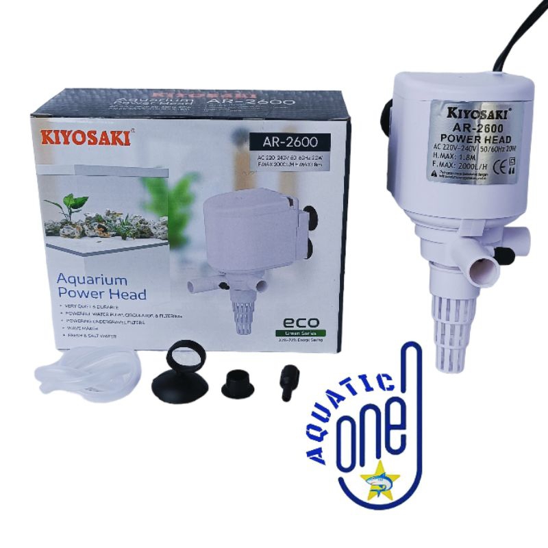 KIYOSAKI AR 2600 mesin pompa filter 2000 LPH keatas liter per jam mesin pompa filter  aquarium waterpump low watt