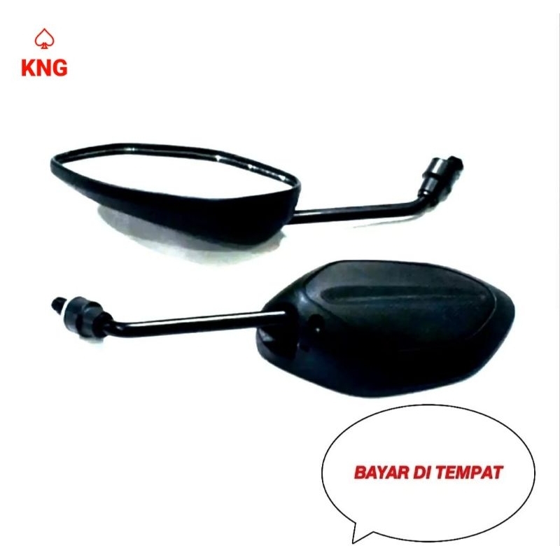 Spion Sepeda Motor Honda Beat Tangkai Standard dan Mini Hitam Universal Sepasang