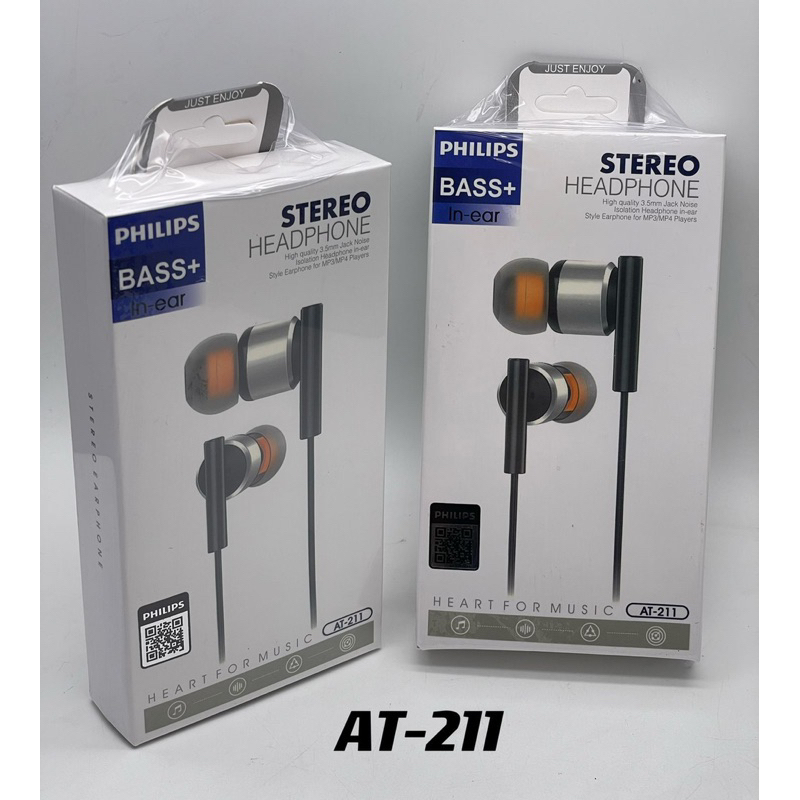 HF HEADSET PHILIPS AT-211 STEREO BASS PACKING IMPORT