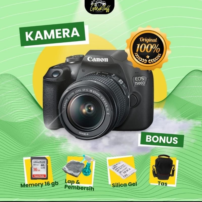 KAMERA CANON DSLR 1500D+LENSA KIT TERMURAH