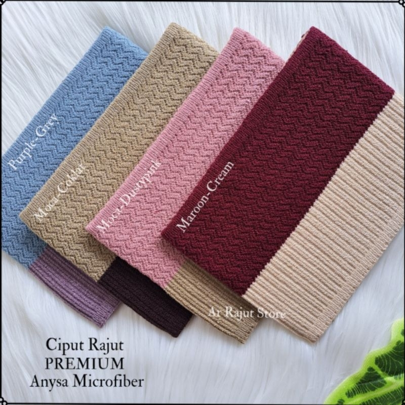 [PAKET HEMAT ISI 5 PCS]Ciput Rajut Inner Bandana Anysa Premium MIcrofiber 2 motif 2 warna Anti melar