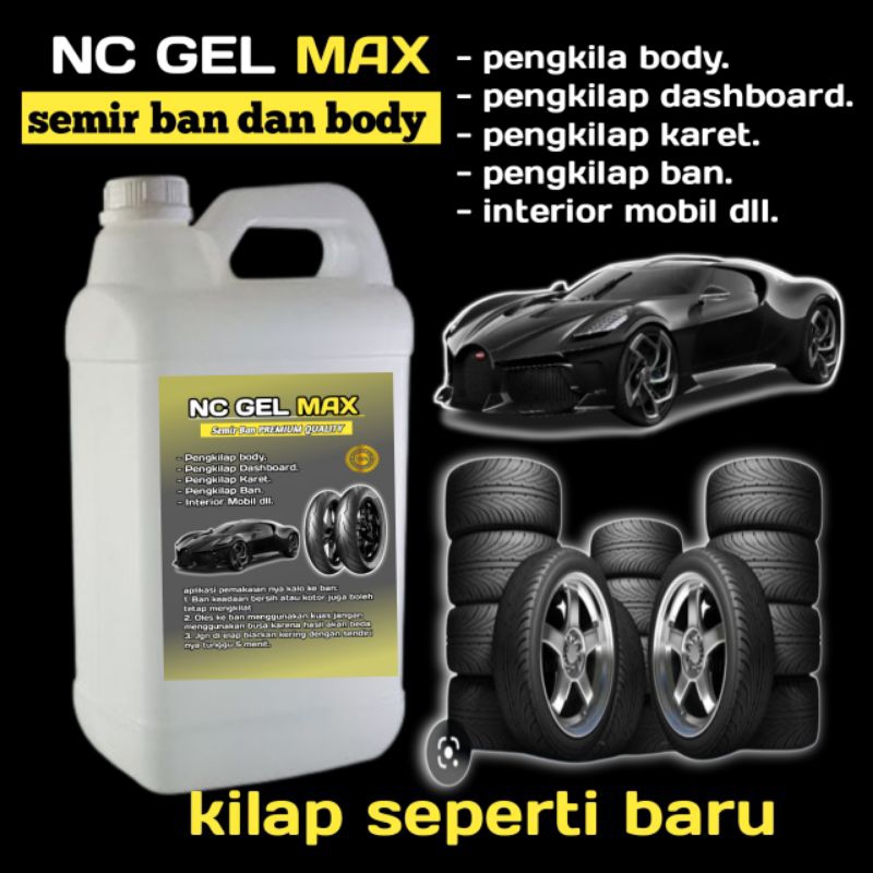 SEMIR BAN KIT BAN PENGKILAP BODY MOTOR DAN MOBIL 5 LITER