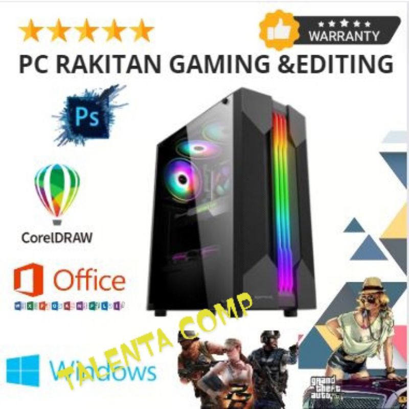 PC gaming i5 4590 ram 16Gb vga Gtx 1650 ssd 240 Hd 500