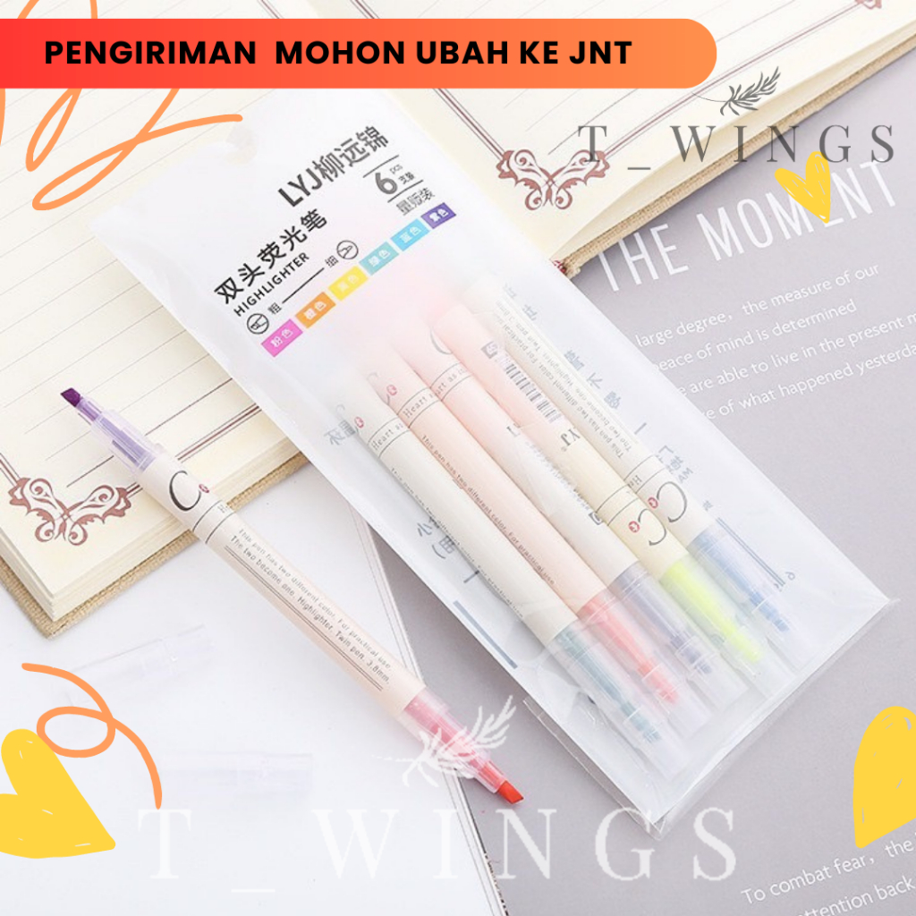 

[ TWY / 6 PCS ] Stabilo Warna 2in1 / Highlighter