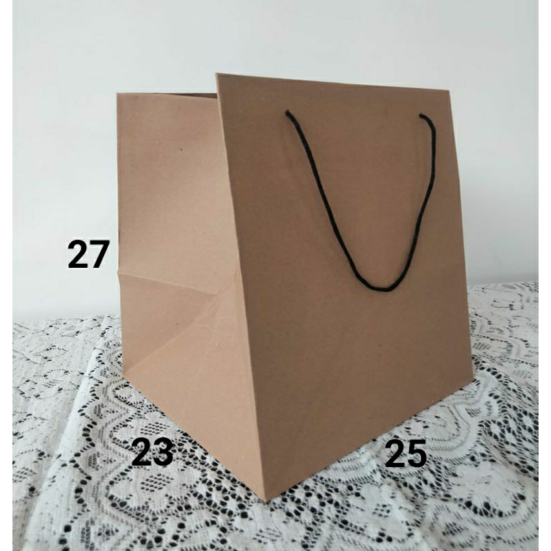 

(ISI 12)PAPERBAG PAPER BAG KOTAK NASI 25X23X27 25X27 POLOS COKLAT R10B TAS KERTAS